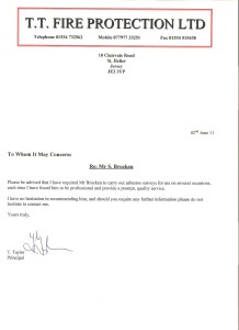 TT Fire Protection reference 2011