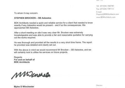BDK Architects Reference 2011